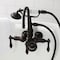 Kingston Brass CA7T5 3-3/8" Tub Wall Mount Clawfoot Tub Faucet with Hand Shower, Oil Rubbed Bronze CA7T5 - alternate 6
